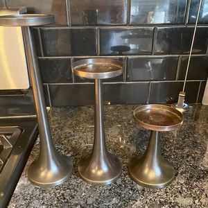 Crate and Barrel pilar candles